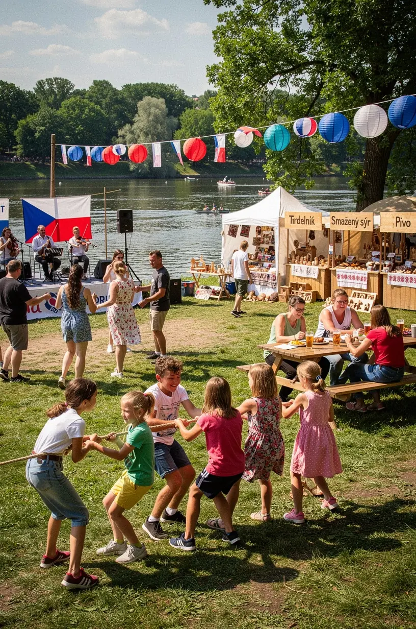 Person selecting hiking gear in an outdoor setting.